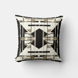 Cojín Decorativo Beige Tan negro estilo nativo americano suroeste