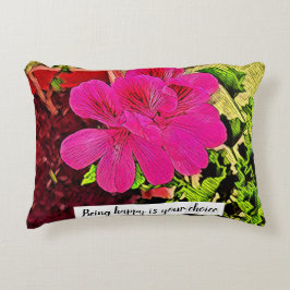 Cojín Decorativo Being happy is your choice blooming flower