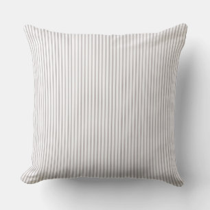 Cojín Decorativo Béis y Raya de Ticking Blanca