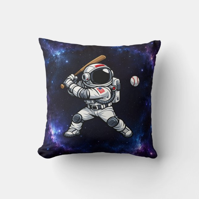 Cojín Decorativo Béisbol Astronauta (Anverso)
