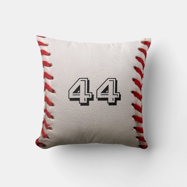 Cojín Decorativo Béisbol con número de Personalizable (Anverso)