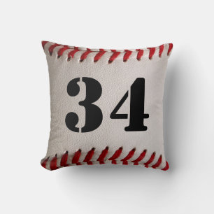 Cojín Decorativo Béisbol con número personalizable