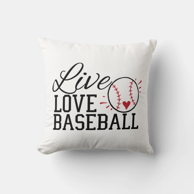 Cojín Decorativo Béisbol de amor vivo (Anverso)