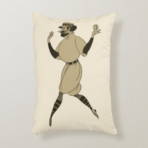 Cojín Decorativo Béisbol deportivo vintage, jugador de béisbol vict