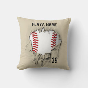Cojín Decorativo Béisbol desgarrado (personalizado)
