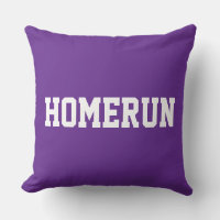 Béisbol Divertido HOMERUN Texto Blanco Sobre Púrpu