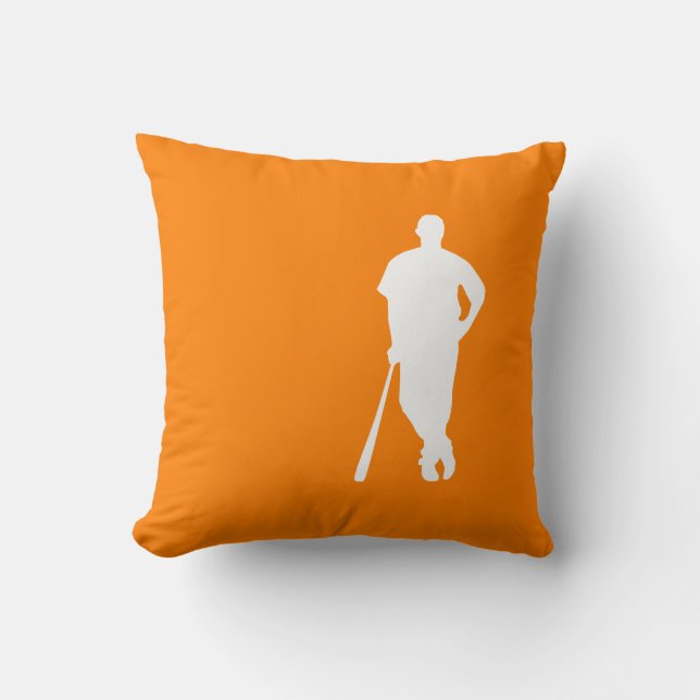 Cojín Decorativo Béisbol naranja (Anverso)