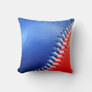 Cojín Decorativo Béisbol rojo blanco y azul