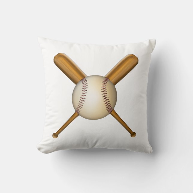 Cojín Decorativo Béisbol y batas cruzadas (Anverso)
