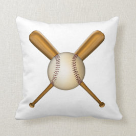 Cojín Decorativo Béisbol y batas cruzadas