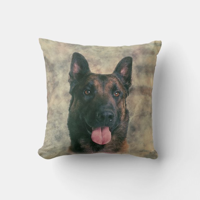 Cojín Decorativo Belga Malinois - pastor belga - Maligator (Anverso)
