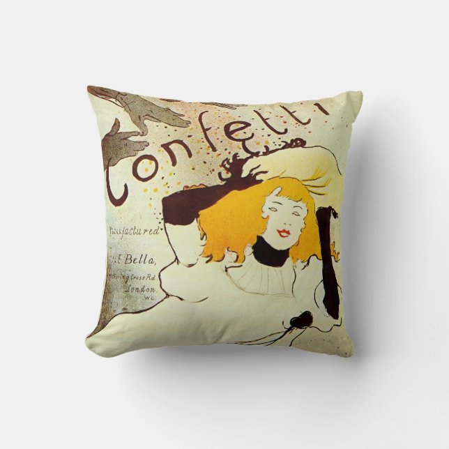 Cojín decorativo Bella Artes de Toulouse-Lautrec (Anverso)