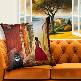 Cojín Decorativo Bella Artes Pillow de la aldea romántica italiana