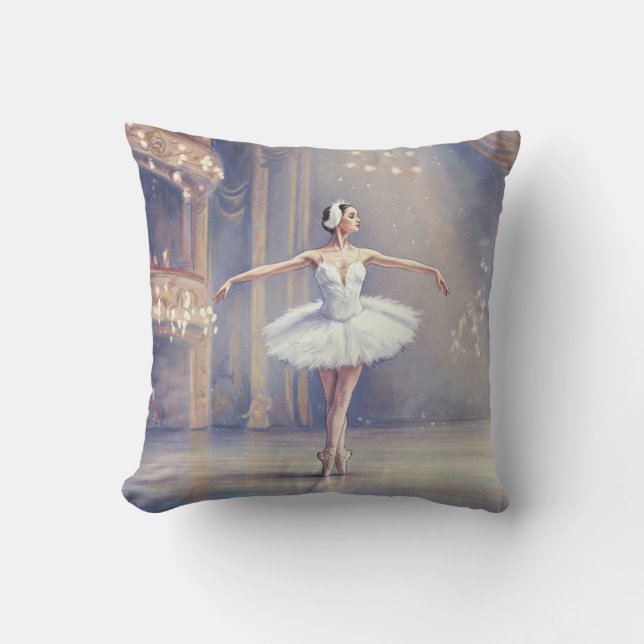 Cojín Decorativo Bella Ballerina Swan Lake Ballet Pillow (Anverso)