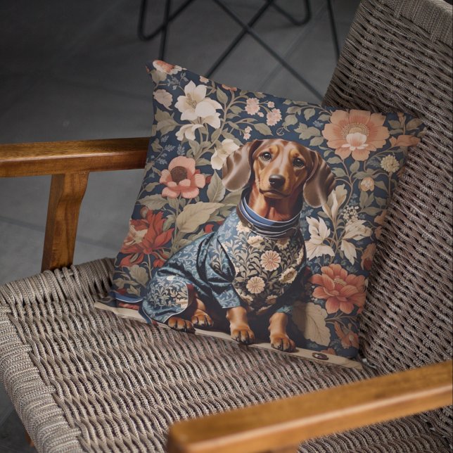 Cojín Decorativo Bella Dachshund Brown | Retrato de Dachshund (Subido por el creador)