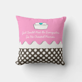 Cojín Decorativo Bella enfermera Pillow Pink y puntos de Polka