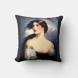 Cojín Decorativo bella mujer victoriana con viento