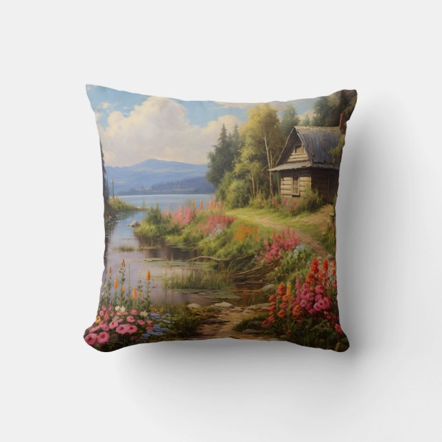 Cojín Decorativo Bella naturaleza paisajística (Anverso)