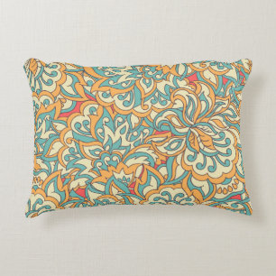 Cojín Decorativo bellas flores sin costura. vintage floral