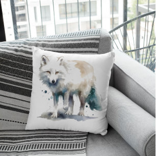 Cojín Decorativo Belleza ártica: Fox de invierno
