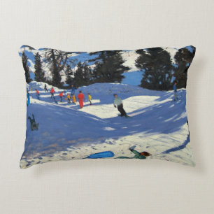 Cojín Decorativo Belleza azul Plagne del trineo