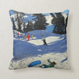 Cojín Decorativo Belleza azul Plagne del trineo
