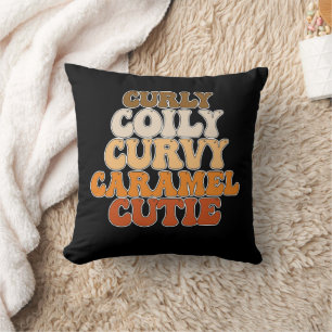 Cojín Decorativo Belleza Caramelo Rizada Ondulada Curva de Juneteen