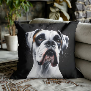 Cojín Decorativo Belleza de Bóxer: Encanto Canino Atemporal