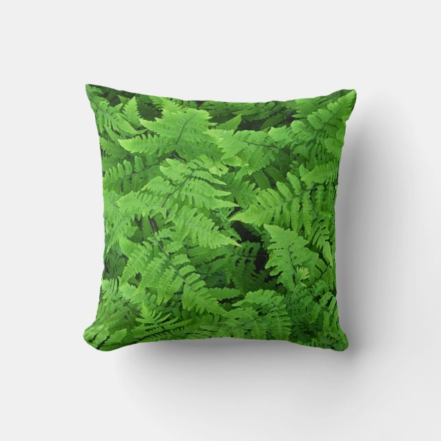 Cojín Decorativo Belleza de helecho verde (Anverso)