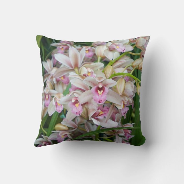 Cojín Decorativo Belleza de orquídea (Reverso)