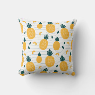 Cojín Decorativo Belleza de piña: patrón dibujado a mano