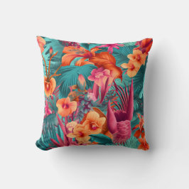 Cojín Decorativo Belleza floral vibrante interior tropical