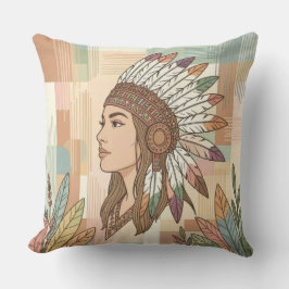 Cojín Decorativo Belleza Nativa Americana