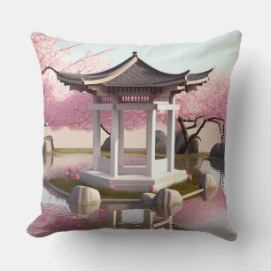 Cojín Decorativo Belleza natural Sakura cerezo Blossom Vista Jardín