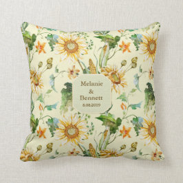 Cojín Decorativo Belleza Rústica Floral de girasol