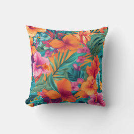 Cojín Decorativo Belleza Tropical Floral Vibrante Interior