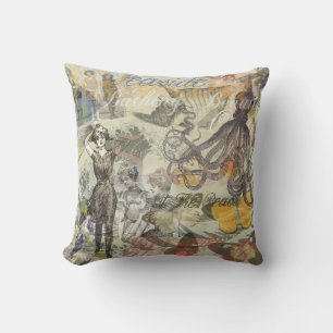 Cojín Decorativo Belleza victoriana de baño Kraken surrealismo vint
