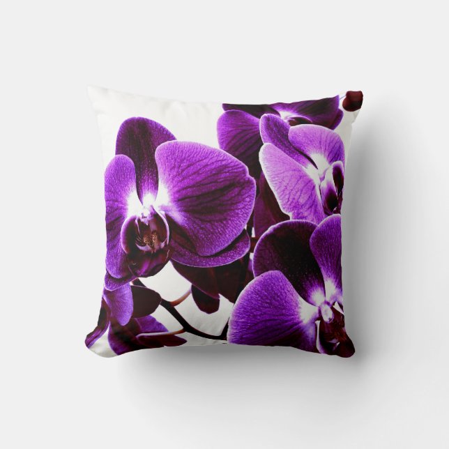 Cojín Decorativo bellezas de la orquídea (Anverso)