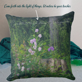 Cojín Decorativo Bellflowers en el bosque