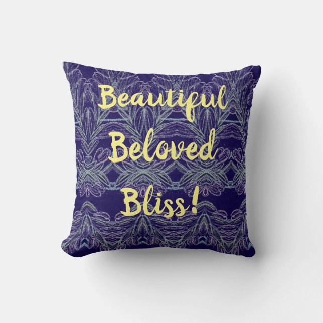 Cojín Decorativo ¡Bello Amado Éxtasis! (Anverso)