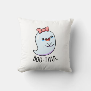Cojín Decorativo Bello Chiste Femenino Pun de Fantasma de Halloween