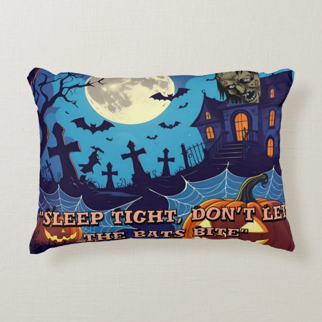 Cojín Decorativo "Bello descanso de Halloween" Énfasis Pillow (Anverso)