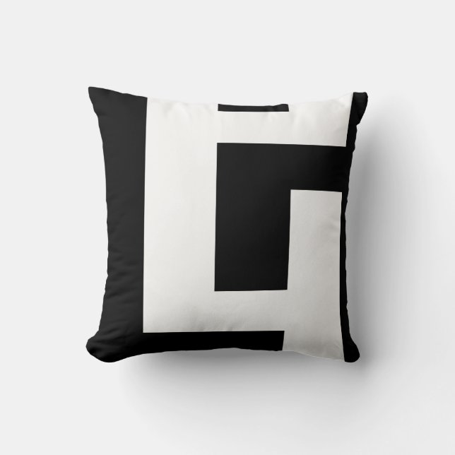Cojín Decorativo Bello negro y blanco moderno 2 (Anverso)