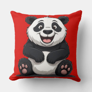 Cojín Decorativo Bello Panda Bebé de Dibujos Animados