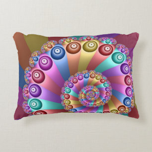 Cojín Decorativo Bellos colores arcoiris resumen arte fractal