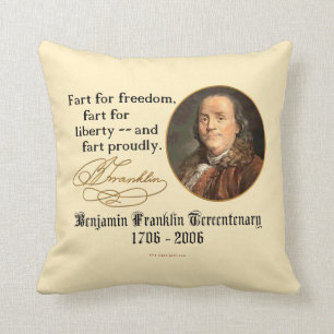 Cojín Decorativo Ben Franklin - Fart orgulloso