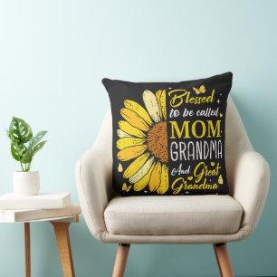 Cojín Decorativo Bendecida por ser llamada mamá abuela
