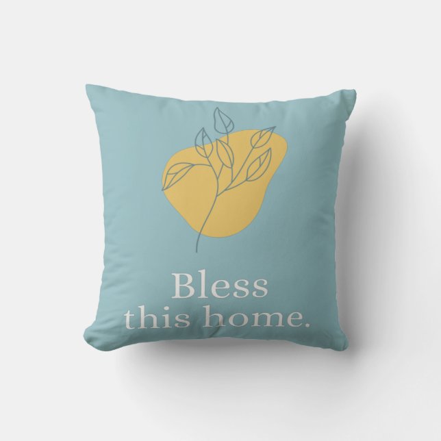 Cojín Decorativo Bendice este hogar (Anverso)