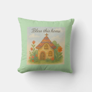 Cojín Decorativo Bendiciones Este Hogar - Carcasa de campo cristian