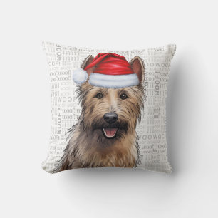 Cojín Decorativo Berger Picard Dog Watercolor Navidades